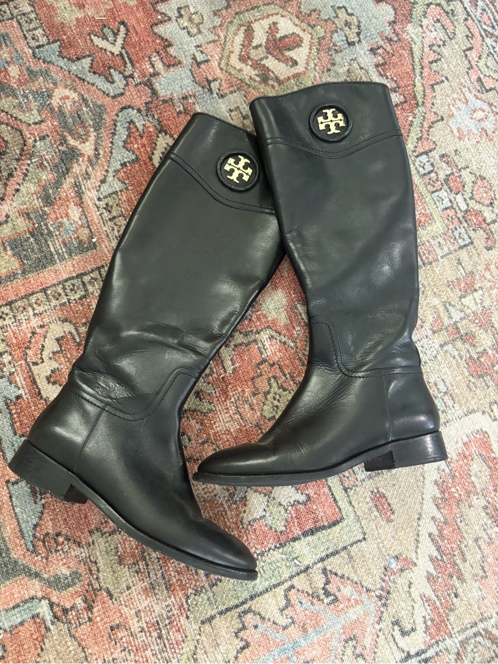 Tory Burch Ashlynn Riding Boots - Leather Knee-High Size 7